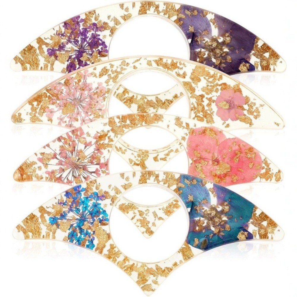 Dried Flower Bookmark - 4 قطعة هدية مجففة زهرة الراتنج