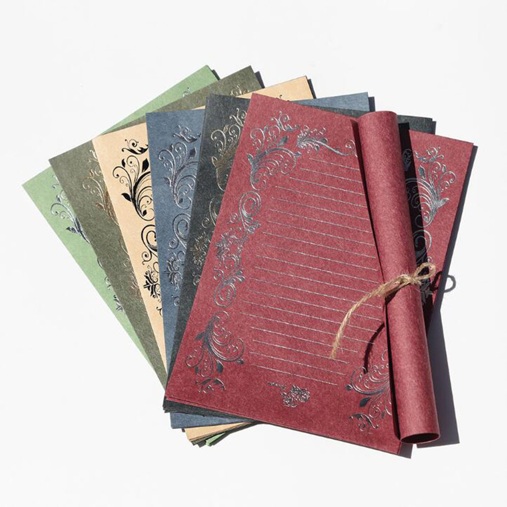 Wax Seal Letter Kit - ورق كتابة فاخر ، 4 أوراق