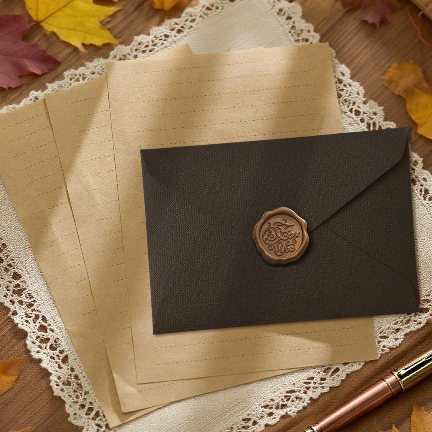 مجموعة ورق كتابة عتيق الطراز م - مراجعة Wax Seal Letter Kit وسعره