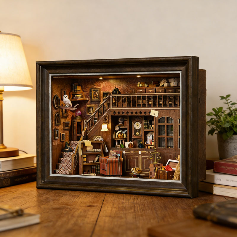 طقم رف كتب خشبي ثلاثي الأبعاد  - مراجعة Engraved Wood Frame وسعره
