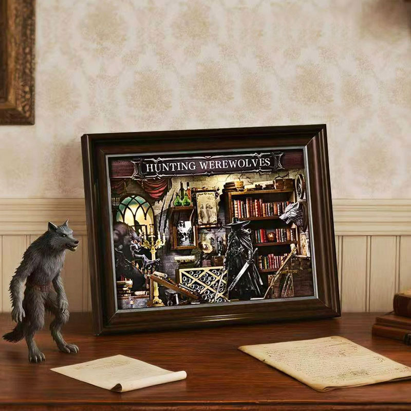 طقم رف كتب خشبي ثلاثي الأبعاد  - مراجعة Engraved Wood Frame وسعره